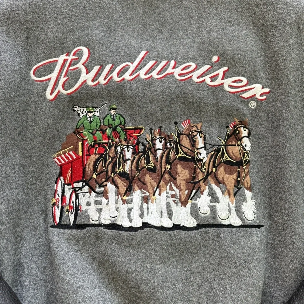 Vintage Excelled Anheuser-Busch Budweiser Size Large‎ Leather Jacket